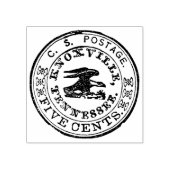 3 maten rubber stempel post Postzegel (Afrduk)