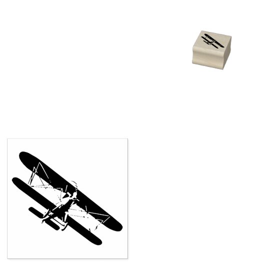 3 maten rubberen stempel met retro afbeelding Vlie (Gestempeld)