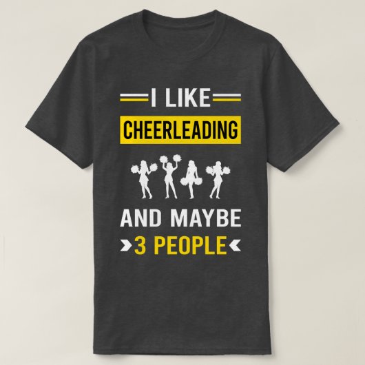3 Mensen Cheerleading Cheerleader T-shirt (Design voorkant)