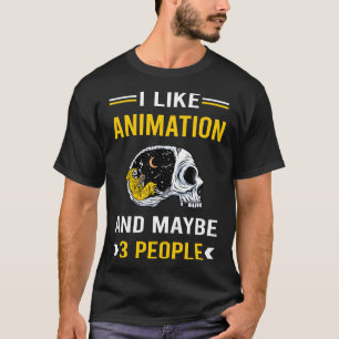 3 Mensen geanimeerde film animatie Cartoon T-shirt