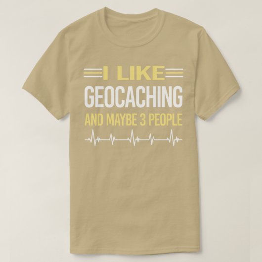 3 Mensen Geocaching Geocache Geocacher T-shirt (Design voorkant)