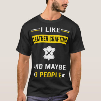 3 Mensen Leer Crafting Craft Leath T-shirt