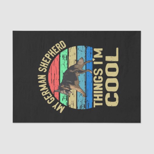 3 Mijn Duitse herder ding Ik ben Cool Tissuepapier (Voorkant)
