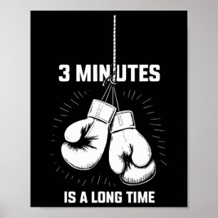 3 Minuten Is Een Lange Tijd Boksen Grappig Kickbok Poster