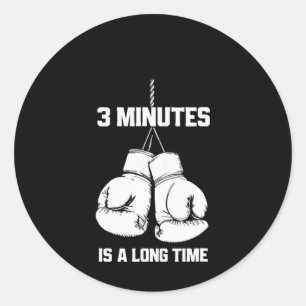 3 Minuten Is Een Lange Tijd Grappige Boksen Kickbo Ronde Sticker