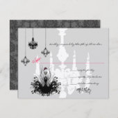 3 Mode voor zwarte luchters Diva Wedding RSVP (Voorkant / Achterkant)