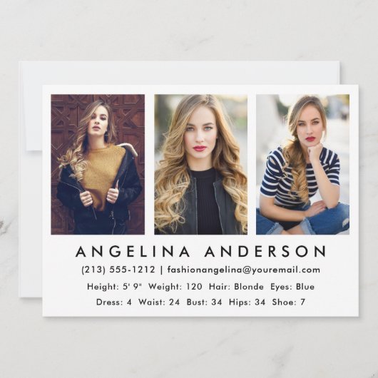 3 Modèle photo Actor Carte Comp Wht (Devant)
