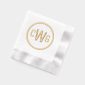 3 Monogramme de lettre initiale #1 Cadre rond en c (Gauche)