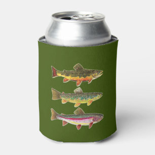 3 Mooie forel, vliegen, angler's Blikjeskoeler