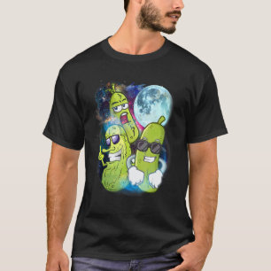 3 Moon Pickles Zonnebril Komkommer Vegan Voedsel T-shirt