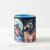 3 Mustangs Espagnol Cheval-Amour à boire Mug (Centre)
