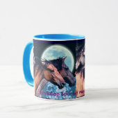 3 Mustangs Espagnol Cheval-Amour à boire Mug (Devant gauche)