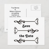 3 Muziekpijlen Aankondigingskaart (Voorkant / Achterkant)