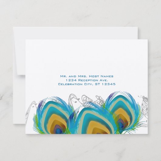 3 Muzieksierveren Postkaart RSVP Kaartje (Voorkant)