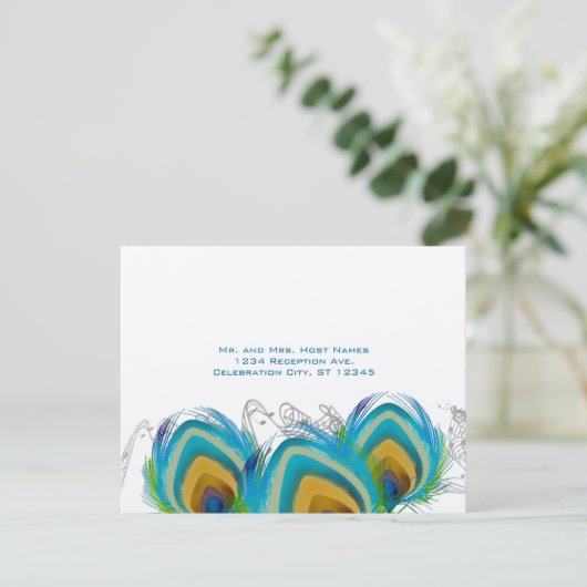 3 Muzieksierveren Postkaart RSVP Kaartje (Staand voorkant)