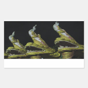 3 Nagas bij nacht Rechthoekige Sticker