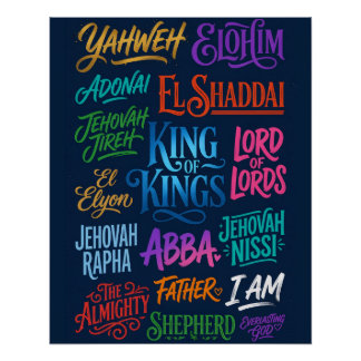 #3 Namen van God Perfect Poster