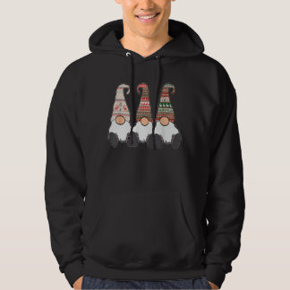 3 Noordse Gnomes Winter Kerstmis Zweeds Tomé Snijd Hoodie
