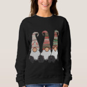 3 Noordse Gnomes Winter Kerstmis Zweeds Tomé Snijd Trui (Voorkant)