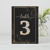 3 Numéros de Table Élégants en Diamant Imprimables (Debout devant)