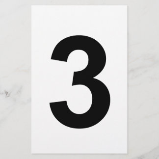 3 - nummer drie briefpapier