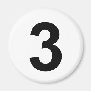 3 - nummer drie magneet