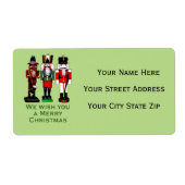 3 Nutcrackers aangepaste retour adreslabels Etiket (Voorkant)