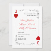 3 of Hearts Throuple Wedding Invitation (Devant)