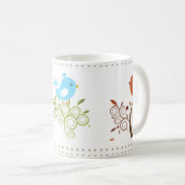 3 oiseaux heureux dans la tasse de saisons (Devant droit)