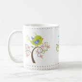 3 oiseaux heureux dans la tasse de saisons (Gauche)