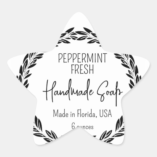 3 Ontwerpen Aangepaste Moderne Bladrand Waterdicht Ster Sticker (Voorkant)