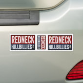 3 op 1 Rednek Hillbillies dot com bumper sticker (Op auto)