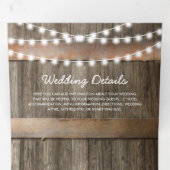 3 op 1 Rustisch Land Sunflower Wedding Drieluik Uitnodiging (Binnenzijde eerst)