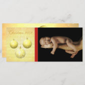 3 Ornements de Noël en or avec cartes en rack Star (Devant / Derrière)