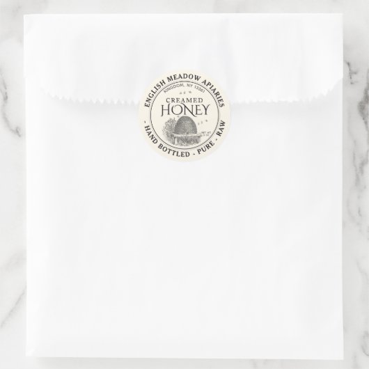 3 OZ CREAMED Honey Label Hand Bottled Raw (Tas)