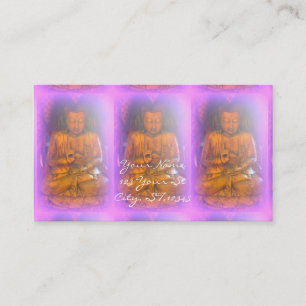 3 paars aura buddha visitekaartje