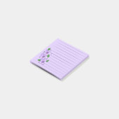 3 paarse bloemen post-it® notes (Schuin)