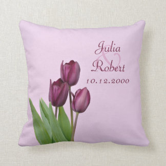 3 Paarse tulpenjaring Kussen