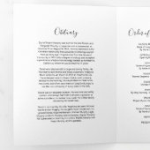 3 Page Ordre de service funéraire | Programme mémo (Intérieur en premier)