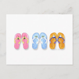3 paires de cartes postales Flip-Flops