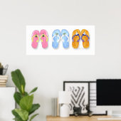 3 Paires de Flip-Flops Posters & Prints (Bureau à domicile)