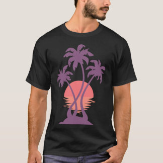 3 Palm Sunset friend T-shirt