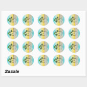 3 Palm Trees Jamaica Relax-Recharge-Rejuvenate Ronde Sticker (Vel)