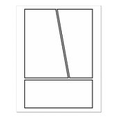3 paneel 2-1 leeg comic achtergrondpaneel 	rubberstempel (Afrduk)