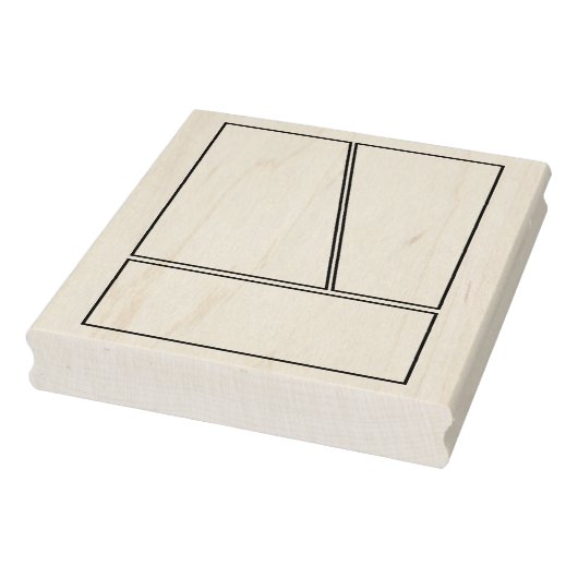 3 paneel 2-1 leeg comic achtergrondpaneel 	rubberstempel (Stempel)