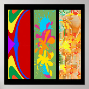 3-panelkleur poster