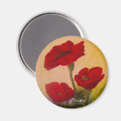 3 papavers magneet (Voorkant / Achterkant)