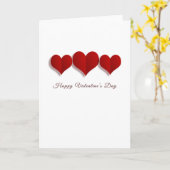 3 Papier Harten Valentijnse Kaarten (Gele Bloem)