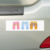 3 Paren Teenslippers Bumperstickers (Op auto)