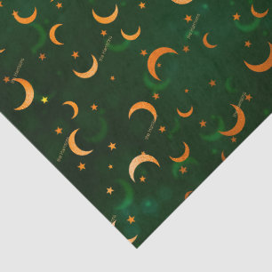 3 PC, Naam, Crescent Moons & Sterren Bokeh Patroon Tissuepapier